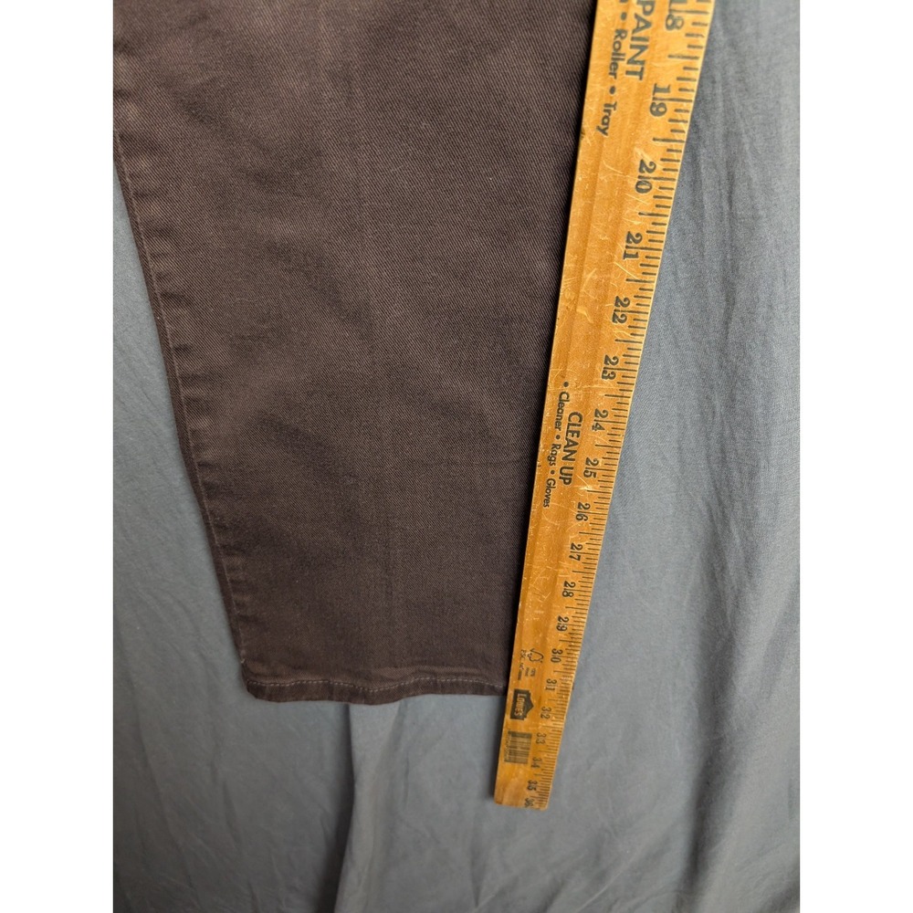 Lee Women's Dark Brown Corduroy Jeans Straight Fit Size 10 Long - Picture 2 of 8